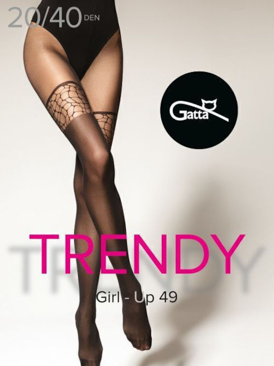 Women's Pantyhose with Stitch Black
