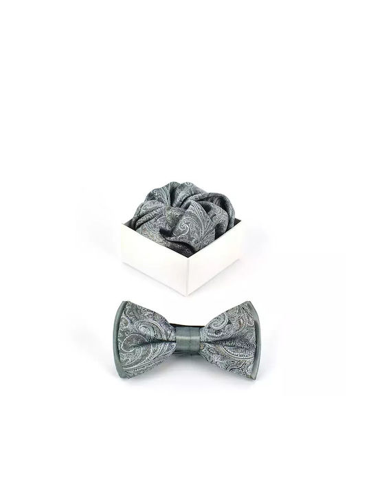 Bow Tie & Pocket Square Set Stefano & Mario Smp084 Mint Stefano & Mario Pastel Green