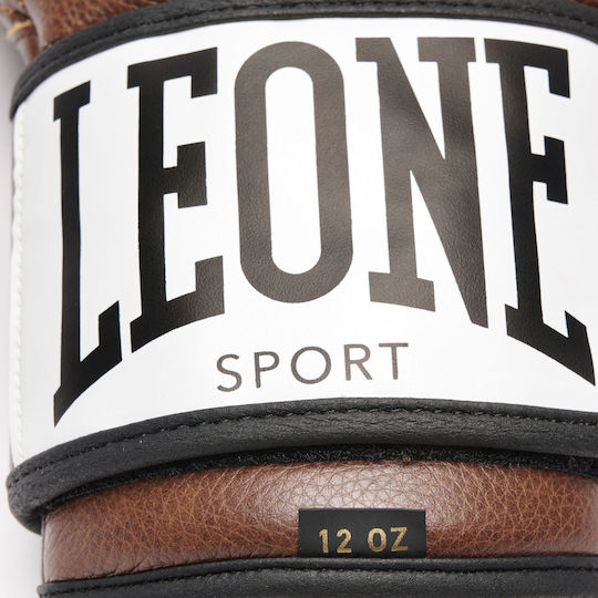 Leone 1947 Boxing Gloves Leather for Match Brown