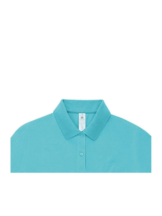 B&C Women's Short Sleeve Promotional T-Shirt Meta Turquoise