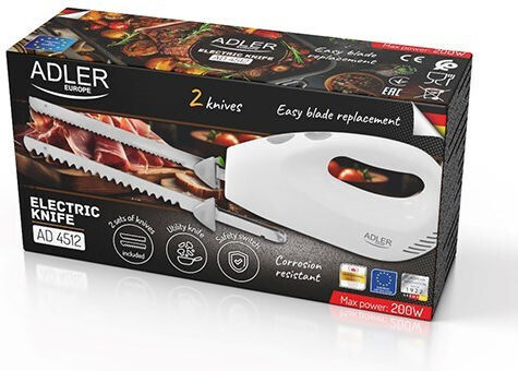 Adler Ηλεκτρικό Μαχαίρι 200W Λευκό
