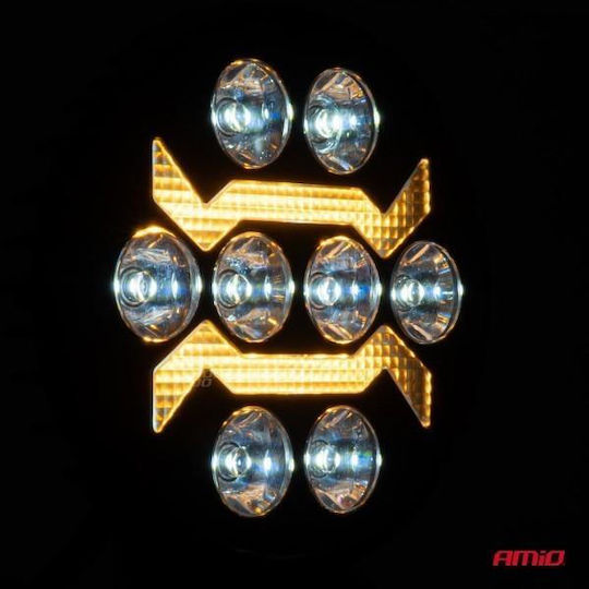 Amio Round LED Work Spotlight 54W 9-36V 10,000lm 6,500K Awl69 Amio 1 Piece 04210/am