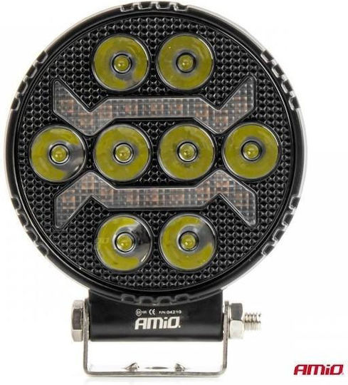 Amio Round LED Work Spotlight 54W 9-36V 10,000lm 6,500K Awl69 Amio 1 Piece 04210/am