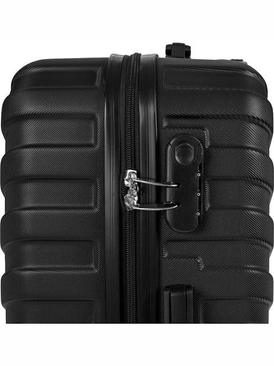 Mittlerer Reisekoffer Hartschalen Black mit 4 Räder Höhe 61cm