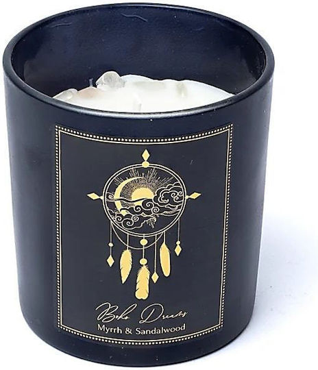 Свещ за проявление с планински кристал Boho Dreams 120g Свещ за проявление с планински кристал Boho Dreams 120g