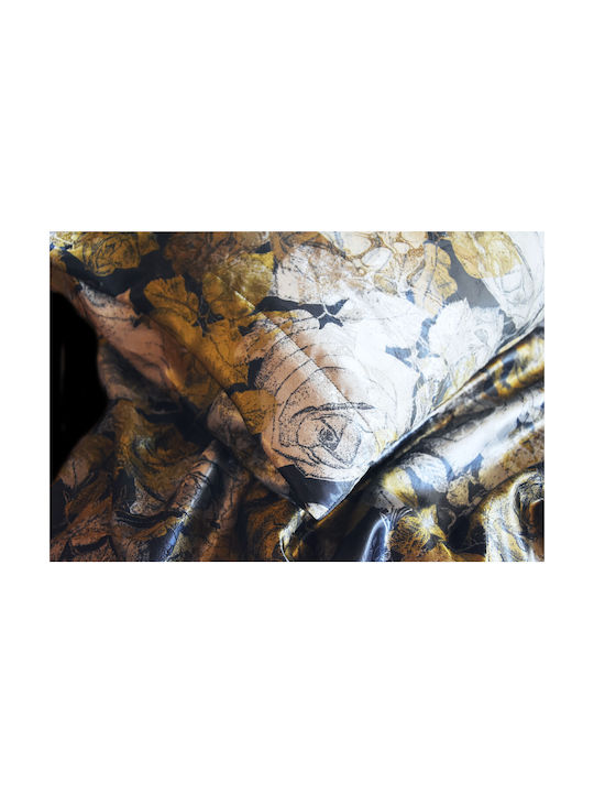 Decotelia Premium Față de Pernă cu plic de acoperire Gold and Black 50x70cm.
