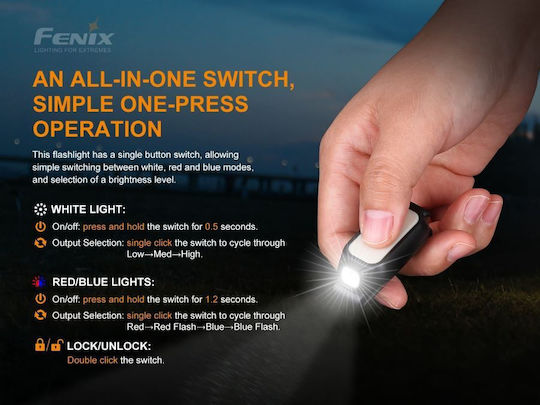 Fenix Акумулаторен LED Фенер IP66 с Максимална Яркост 150 Лумени
