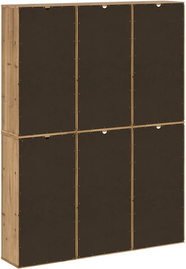 Sideboard made of Solid Wood with Drawers Coffee 40x24x79cm