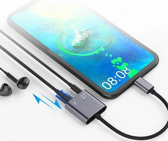 Beline USB-C Splitter Adapter zu USB-C/3,5mm Klinke 60W Schwarz DAC BLNAA01
