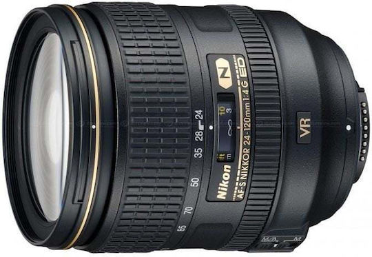 Nikon Full Frame Φωτογραφικός Φακός AF-S Nikkor 24-120mm f/4G ED VR Standard Zoom για Nikon F Mount Μαύρος
