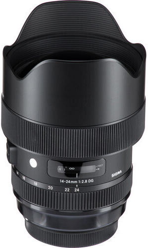 Sigma Full Frame Camera Lens 14-24mm f/2.8 DG HSM Art Wide Angle Zoom for Canon EF Mount Black