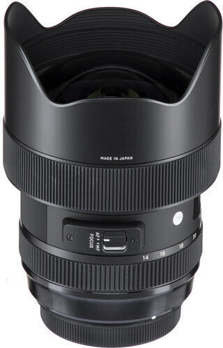 Sigma Full Frame Camera Lens 14-24mm f/2.8 DG HSM Art Wide Angle Zoom for Canon EF Mount Black