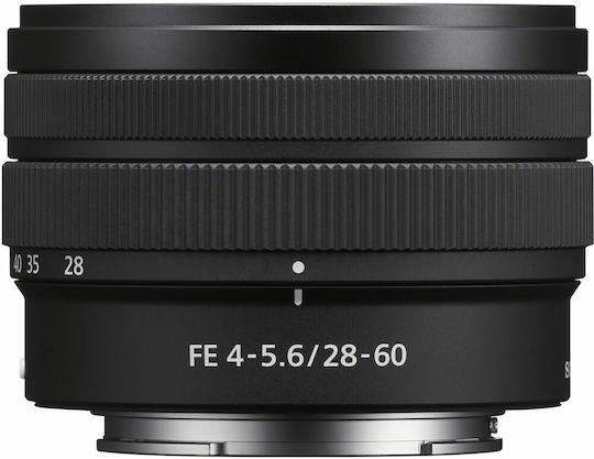 Sony Full Frame Φωτογραφικός Φακός FE 28-60mm f/4-5.6 Wide Angle / Standard Zoom για Sony E Mount Μαύρος