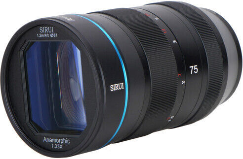 Sirui Crop Kameraobjektiv 75mm F/1.8 1.33x Anamorphic Standard-Zoom für Sony E Mount Black