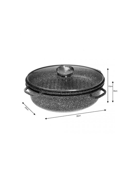 Klausberg Dutch Oven Oval Made of Aluminum with Glass Lid 38x26cm 1pcs