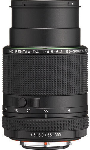 Pentax Crop Camera Lens DA 55-300mm f/4.5-6.3 ED PLM WR RE Standard Zoom / Tele Zoom for Pentax K Mount Black