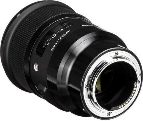Sigma Пълен кадър Фотообектив 24mm f/1.4 DG HSM Art Широк ъгъл за Лайка Л Монтаж Черен