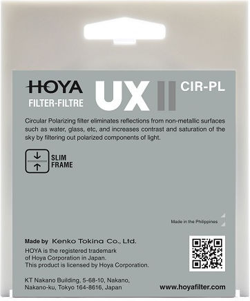 Hoya UX II Filter CPL Diameter 58mm for Camera Lenses