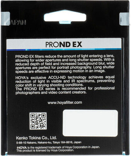 Hoya Prond8 Ex Filter ND 55mm for Camera Lenses