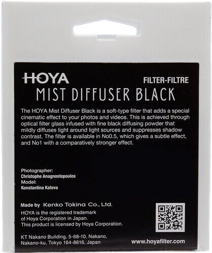 Hoya Mist 0.5 Filter Diffusion 62mm for Camera Lenses