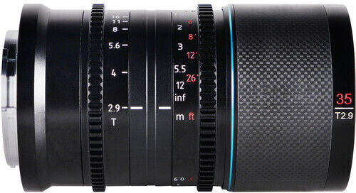 Sirui Full Frame Φωτογραφικός Φακός Saturn 50mm T2.9 1.6x Carbon Fiber Full-Frame Anamorphic Σταθερός για Sony E Mount Μαύρος
