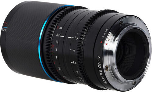 Sirui Full Frame Camera Lens Saturn 75mm T2.9 1.6x Carbon Fiber Full-Frame Anamorphic Fixed for Sony E Mount Black
