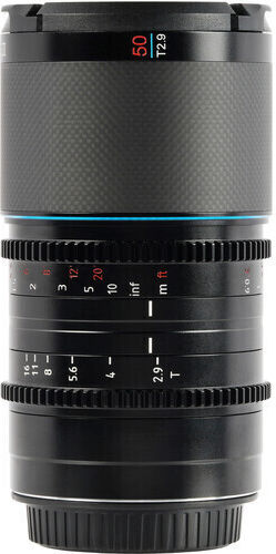 Sirui Full Frame Camera Lens Saturn 50mm T2.9 1.6x Carbon Fiber Full-Frame Anamorphic for Leica L Mount Black