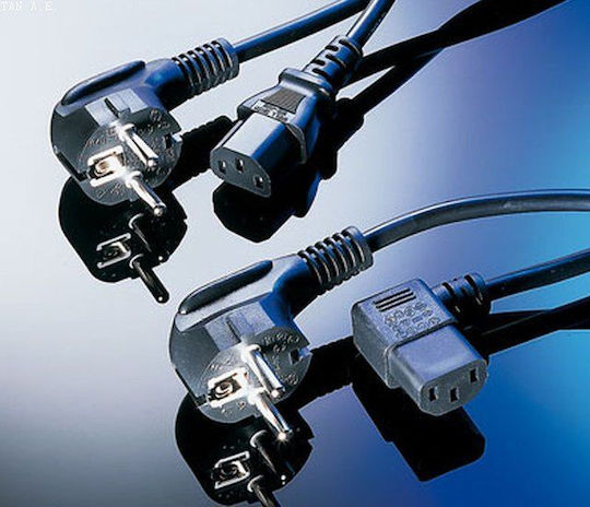 Roline Schuko - IEC C13 Cable 1.8m Black (19.08.1118)