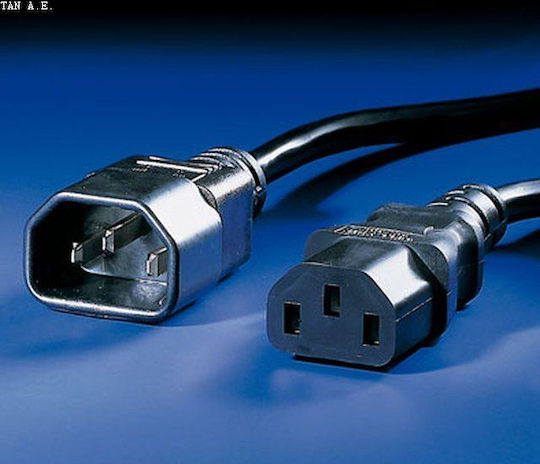 Roline IEC C14 - IEC C13 Cable 3m Μαύρο 19.08.1530