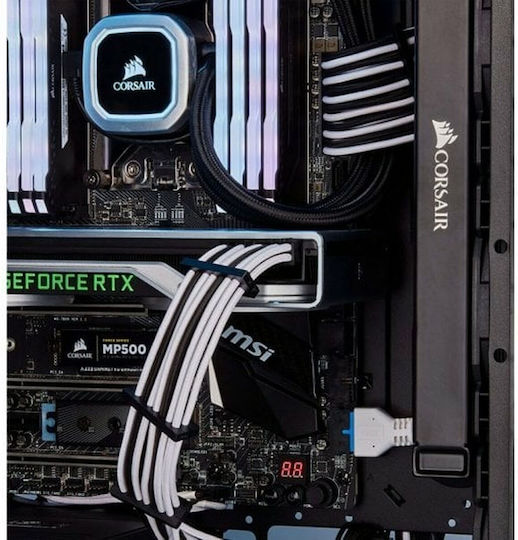 Corsair Premium Individually Sleeved 6+2 пина PCIe - 8-pin PCIe Кабел 0.75м Черен (CP-8920243)