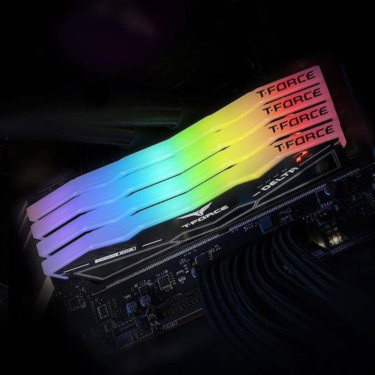 TeamGroup T-Force Delta RGB DDR5 32GB RAM με 2x16GB Modules και Ταχύτητα 6000 για Desktop