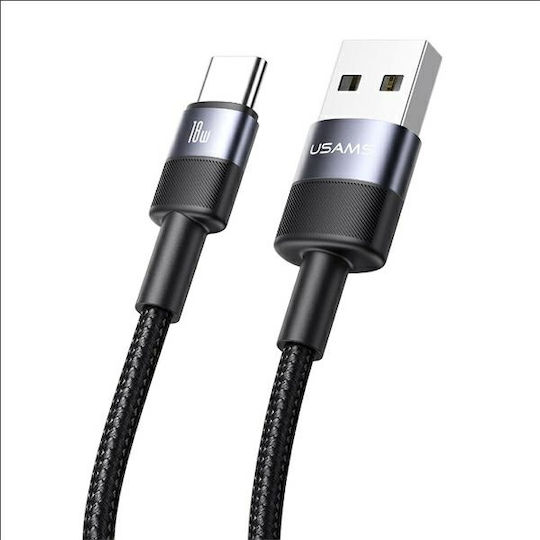 Usams USB 2.0 Cable USB-C male - USB-A Γκρι 1.2m SJ718ZJ01 30τμχ