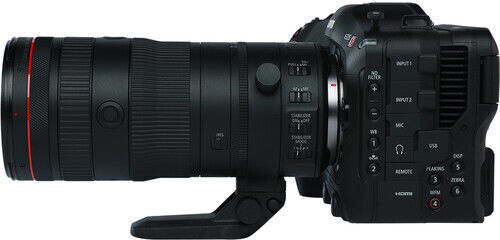 Canon Βιντεοκάμερα EOS C70 RF + 24-105mm f2.8L IS 4K DCI @ 120fps Αισθητήρας CMOS Αποθήκευση σε Κάρτα Μνήμης με Οθόνη Αφής 3.5" και HDMI