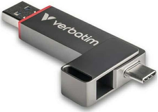 Verbatim Quickstick 256GB USB 2.0 Stick with connection USB-A & USB-C