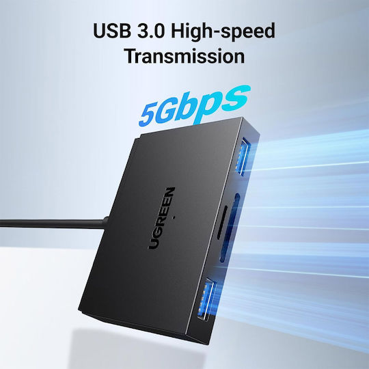 Ugreen Card Reader Type-C για SD/microSD Γκρι