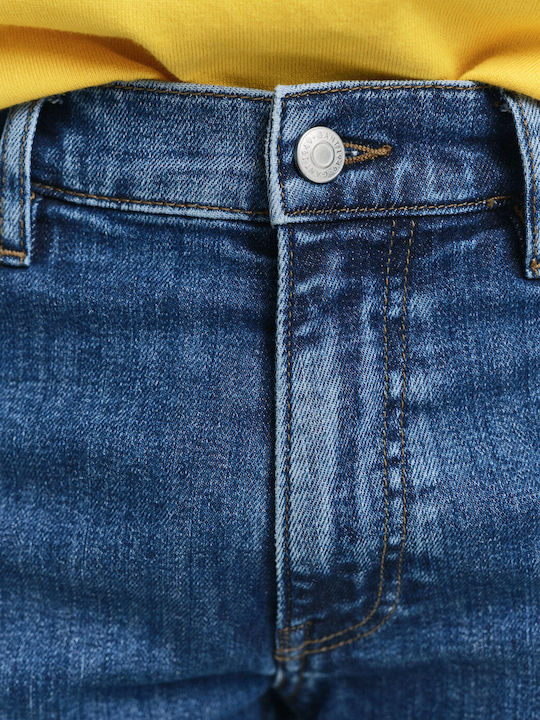 Men's Jeans Pants with Slim Fit Dark Blue