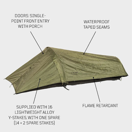 Snugpak Ionosphere Winter Camping Tent Khaki 240x90cm