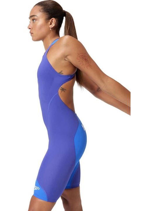 Speedo Womens Fastskin Lzr Ignite Kneeskin Γυναικείο Αγωνιστικό Ολόσωμο Μαγιό Κολύμβησης Μωβ