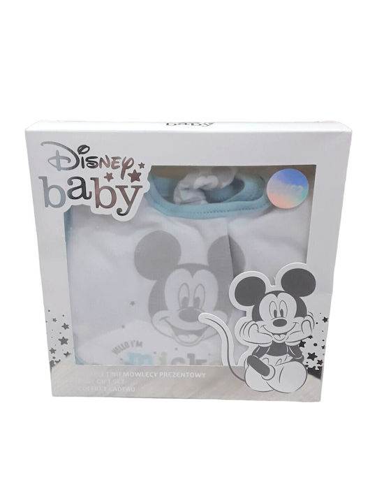 Disney Mickey Long-Sleeved with Pants Mickey White Light Blue 4pcs