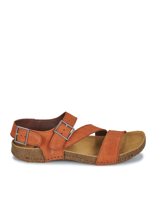 Flache Sandalen für Damen in Braun Farbe