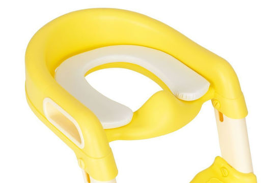 Ecotoys Toddler Toilet Seat With Footrest Handles And Yellow Cushion