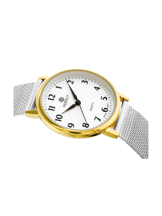 Perfect Women's Watch 50mm Battery with Stainless Steel Bracelet B7394 zp898b + Box