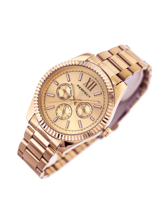 Perfect Womens Watch 40mm Battery with Pink Gold Metal Strap S383-05 zp546c + Box