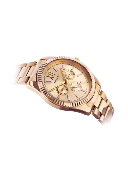 Perfect Womens Watch 40mm Battery with Pink Gold Metal Strap S383-05 zp546c + Box
