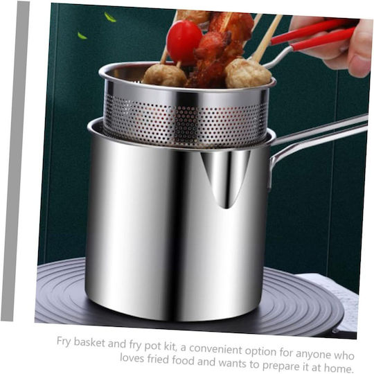 Deep Fryer Zola Stainless Steel Multifunctional Removable Sieve Solid Handle Diameter 13 Cm S