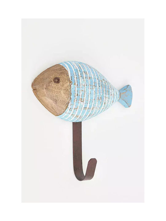 Holzfisch-Haken 17,5x16cm Set aus 3 Stück