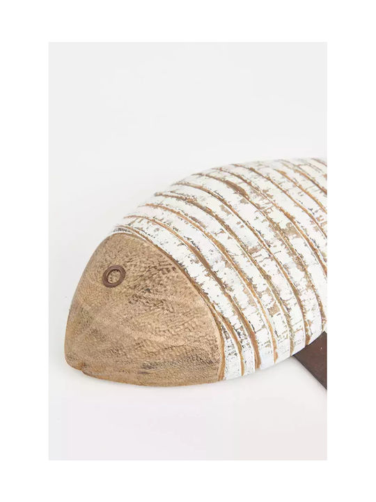 Holzfisch-Haken 17,5x16cm Set aus 3 Stück