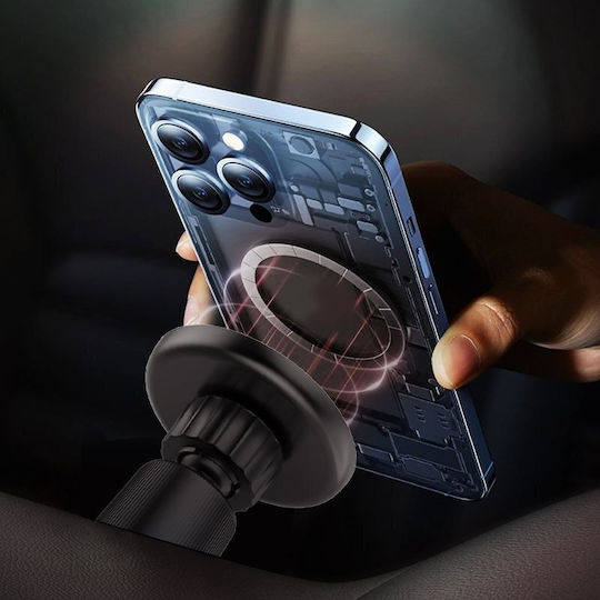 Ldnio Car Mobile Mount with Magnet and Wireless Charging Black