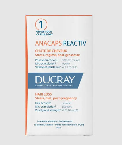 Ducray Anacaps Reactiv Besondere Nahrungsergänzungsmittel Für Gesunde Haare Haut Und Nägel 30 Kapseln