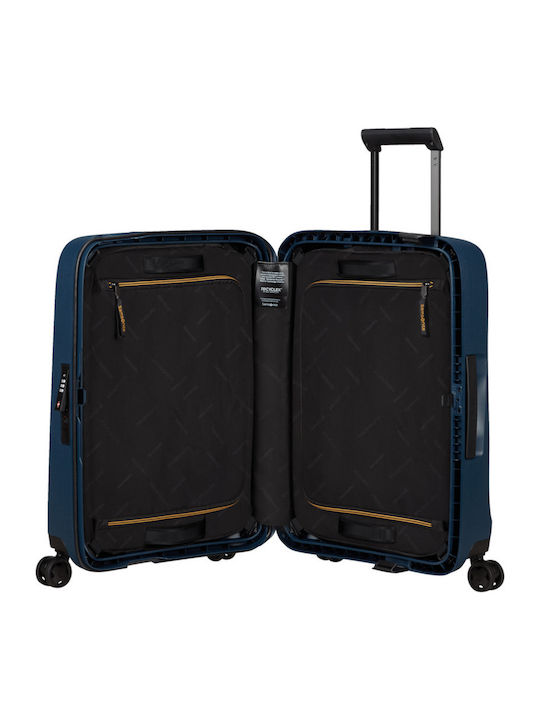 Samsonite Essens Spinner Valiză De Călătorie De Cabină Tough Albastră Cu 4 Roți Înălțime 55 Cm